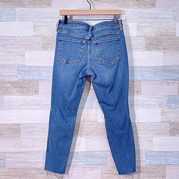 OLD NAVY Mid-Rise Rockstar Super-Skinny Ankle Jeans Blue Medium Wash Womens 8 - Picture 6 of 10